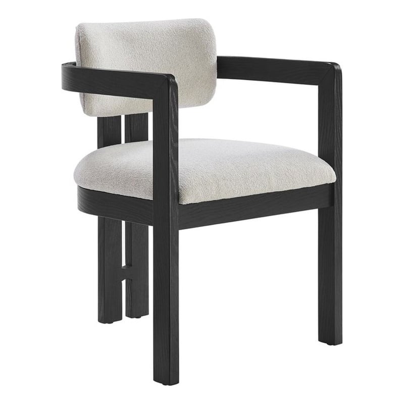 Best Master Furniture Tappelle Mid-Century Black Dining Arm Chair (Set of 2)
