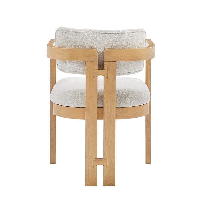 Best Master Furniture Tappelle Mid-Century Natural Dining Arm Chair (Set of 2)