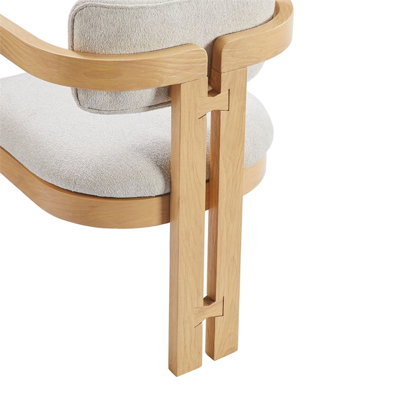 Best Master Furniture Tappelle Mid-Century Natural Dining Arm Chair (Set of 2)