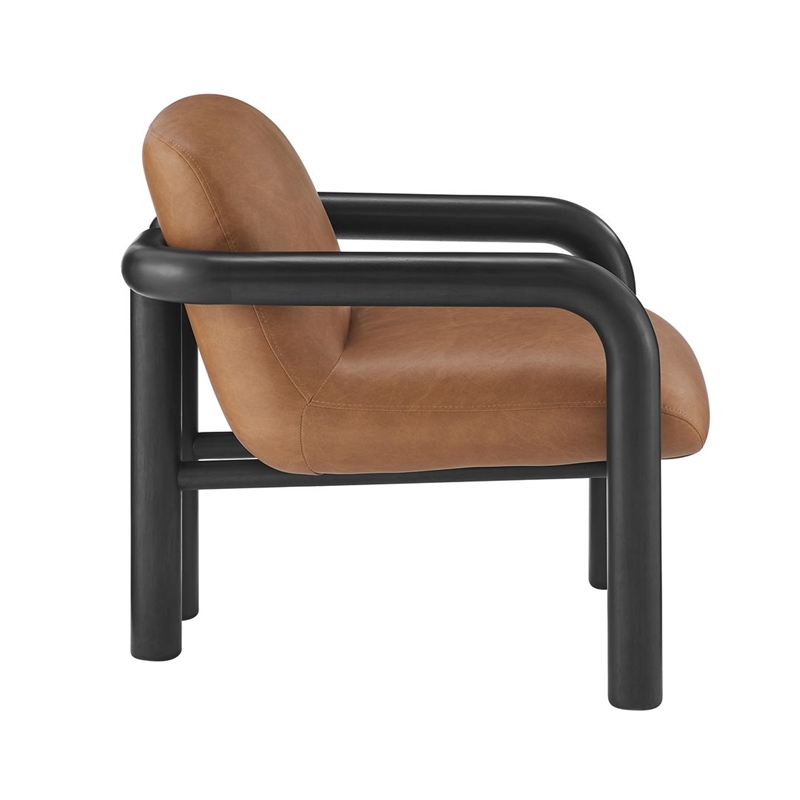 Best Master Furniture Tapporo Mid-Century Modern Black Accent Chair (Set of 1)