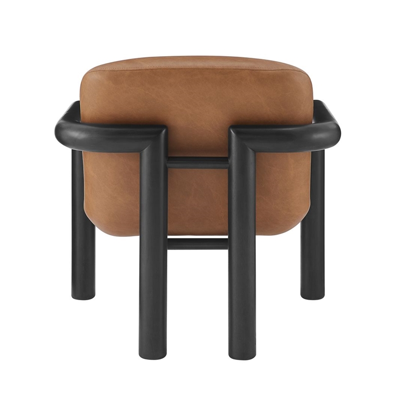 Best Master Furniture Tapporo Mid-Century Modern Black Accent Chair (Set of 1)