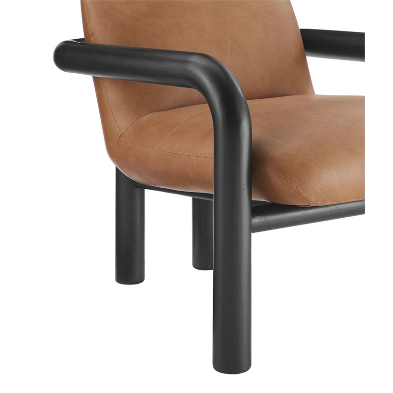 Best Master Furniture Tapporo Mid-Century Modern Black Accent Chair (Set of 1)
