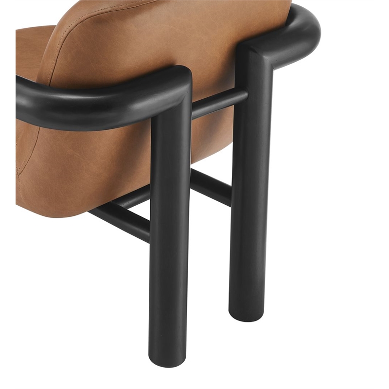 Best Master Furniture Tapporo Mid-Century Modern Black Accent Chair (Set of 1)