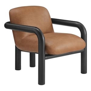 Best Master Furniture Tapporo Mid-Century Modern Black Accent Chair (Set of 1)