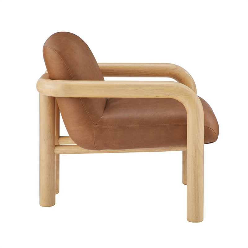 Best Master Furniture Tapporo Mid-Century Modern Natural Accent Chair (Set of 1)