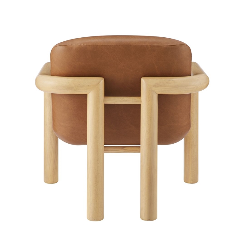 Best Master Furniture Tapporo Mid-Century Modern Natural Accent Chair (Set of 1)