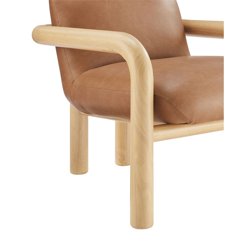 Best Master Furniture Tapporo Mid-Century Modern Natural Accent Chair (Set of 1)