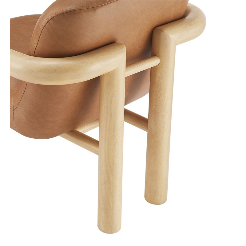 Best Master Furniture Tapporo Mid-Century Modern Natural Accent Chair (Set of 1)