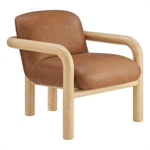 Best Master Furniture Tapporo Mid-Century Modern Natural Accent Chair (Set of 1)