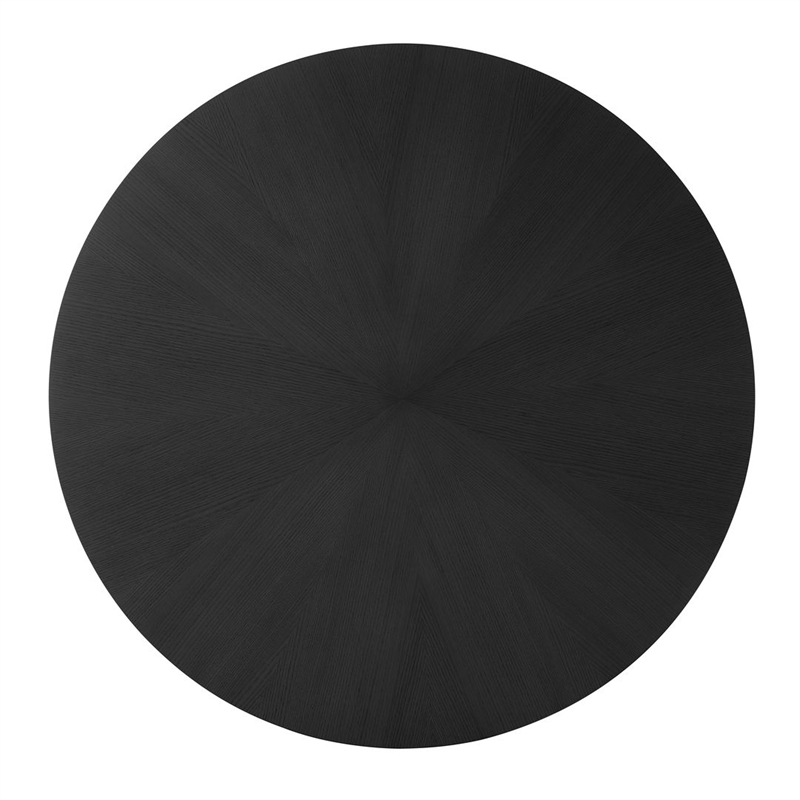 Best Master Furniture Tappelle Mid-Century Round Storage Dining Table (Black)