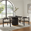 Best Master Furniture Tappelle Mid-Century Round Storage Dining Table (Black)
