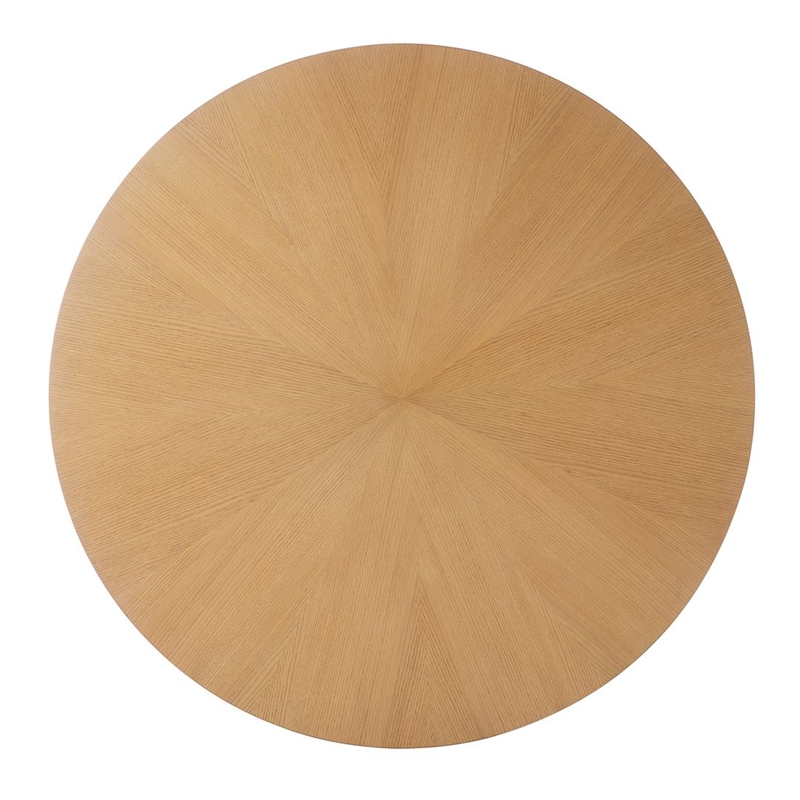 Best Master Furniture Tappelle Mid-Century Round Storage Dining Table (Natural)