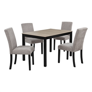 Best Master Furniture Yvonne 5-Piece Transitional Modern Rectangle Dining Set
