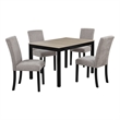 Best Master Furniture Yvonne 5-Piece Transitional Modern Rectangle Dining Set