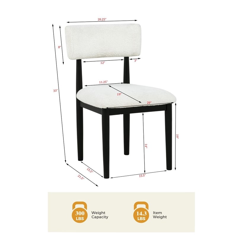 Best Master Furniture Yvetta Mid-Century Black Dining Chairs (Set of 2)