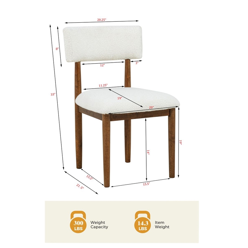 Best Master Furniture Yvetta Mid-Century Light Oak Dining Chairs (Set of 2)