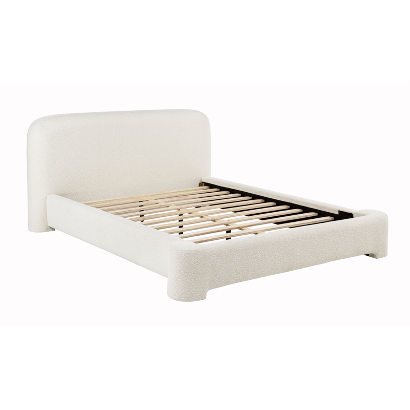 Best Master Furniture Avera Upholstered Burlap Bed Frame (Queen/Cream)
