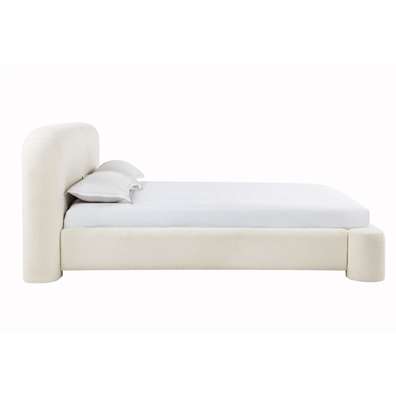 Best Master Furniture Avera Upholstered Burlap Bed Frame (California King/Cream)