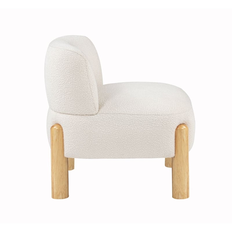 Best Master Furniture Calisto Modern Scandinavian Accent Chair Set of 1 (Cream)