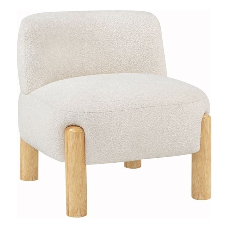 Best Master Furniture Calisto Modern Scandinavian Accent Chair Set of 1 (Cream)