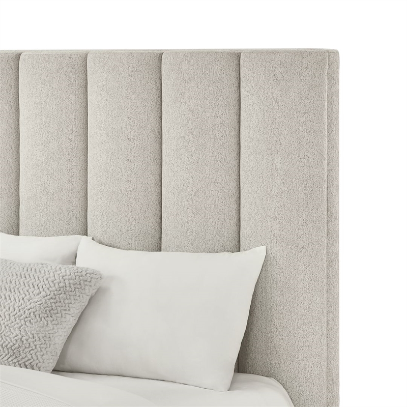 Best Master Furniture Talero Upholstered Bed Frame (Eastern King/ Wheat Beige)