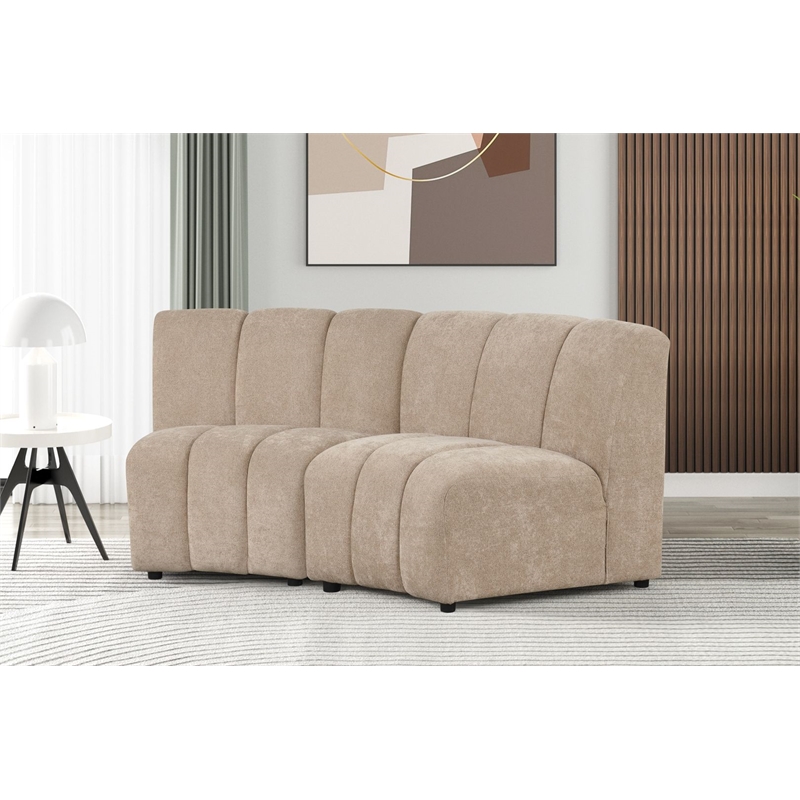 Best Master Furniture Sullessa Modular Armless Accent Chair Set of 1 (Camel)