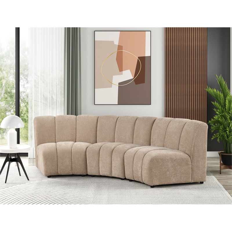Best Master Furniture Sullessa Modular Armless Accent Chair Set of 1 (Camel)