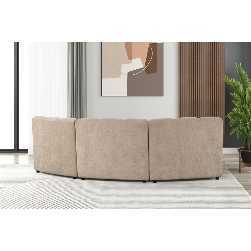 Best Master Furniture Sullessa Modular Armless Accent Chair Set of 1 (Camel)