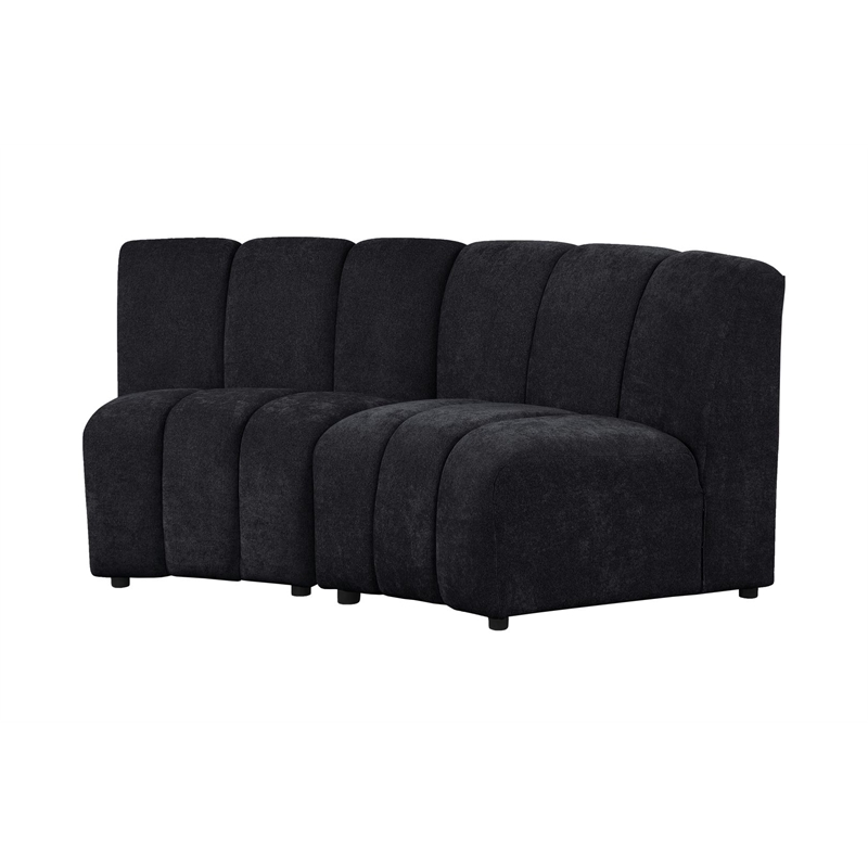 Best Master Furniture Sullessa Modular Armless Accent Chair Set of 1 (Black)