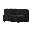 Best Master Furniture Sullessa Modular Armless Accent Chair Set of 1 (Black)