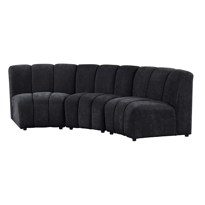 Best Master Furniture Sullessa Modular Armless Accent Chair Set of 1 (Black)