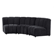 Best Master Furniture Sullessa Modular Armless Accent Chair Set of 1 (Black)
