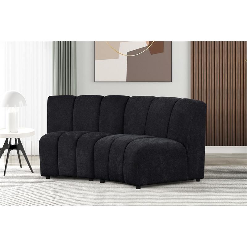 Best Master Furniture Sullessa Modular Armless Accent Chair Set of 1 (Black)