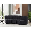 Best Master Furniture Sullessa Modular Armless Accent Chair Set of 1 (Black)