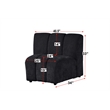 Best Master Furniture Sullessa Modular Armless Accent Chair Set of 1 (Black)