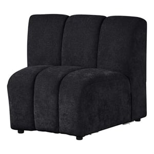 Best Master Furniture Sullessa Modular Armless Accent Chair Set of 1 (Black)