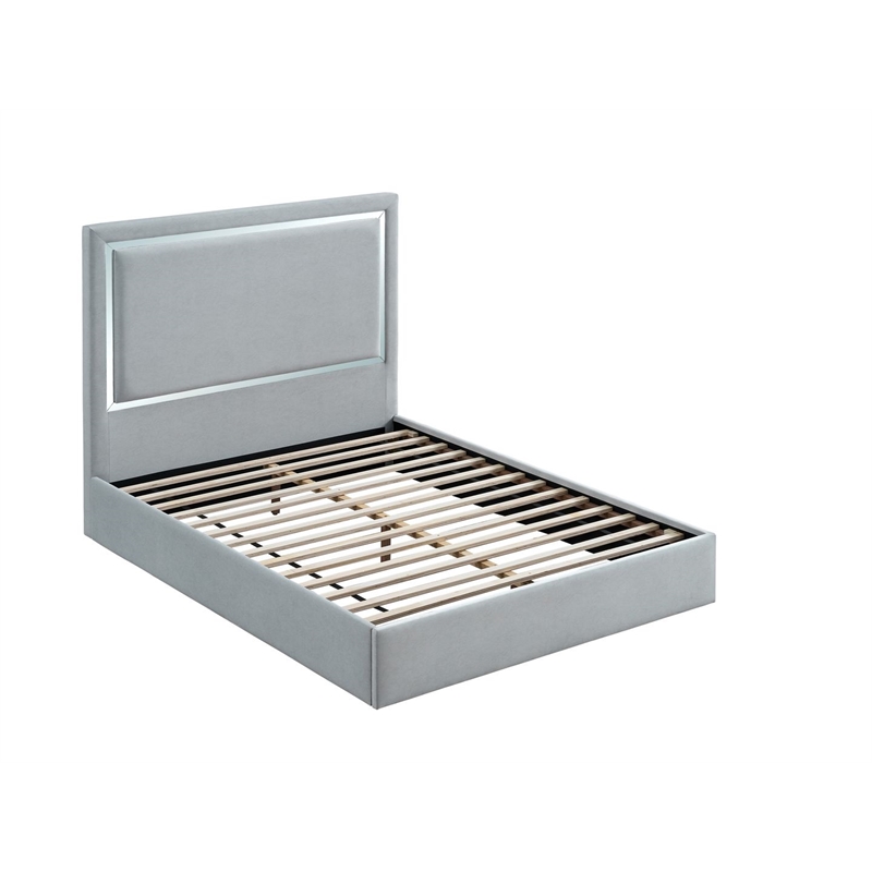 Best Master Furniture Denver Upholstered Bed Frame (Queen/ Gray Cloud)