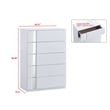 Best Master Furniture Denver Modern Mirrored 5-Drawer Chest (White)