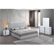 Best Master Furniture Denver Modern Mirrored 6-Drawer Dresser (White)