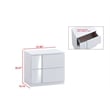 Best Master Furniture Denver Modern Mirrored 2-Drawer Nightstand (White)