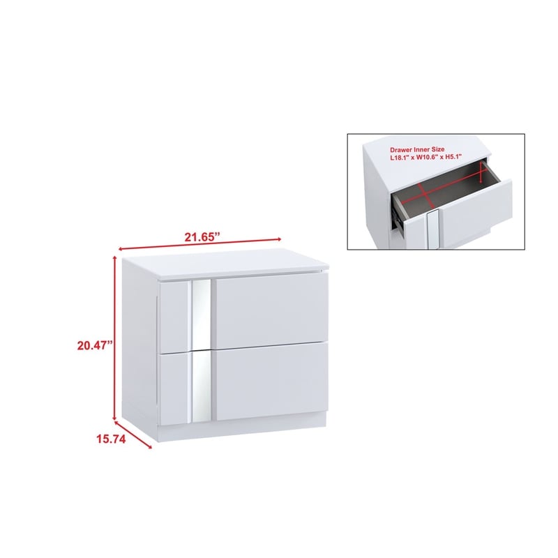 Best Master Furniture Denver 5-Piece Modern Bedroom Set (Eastern King/White)