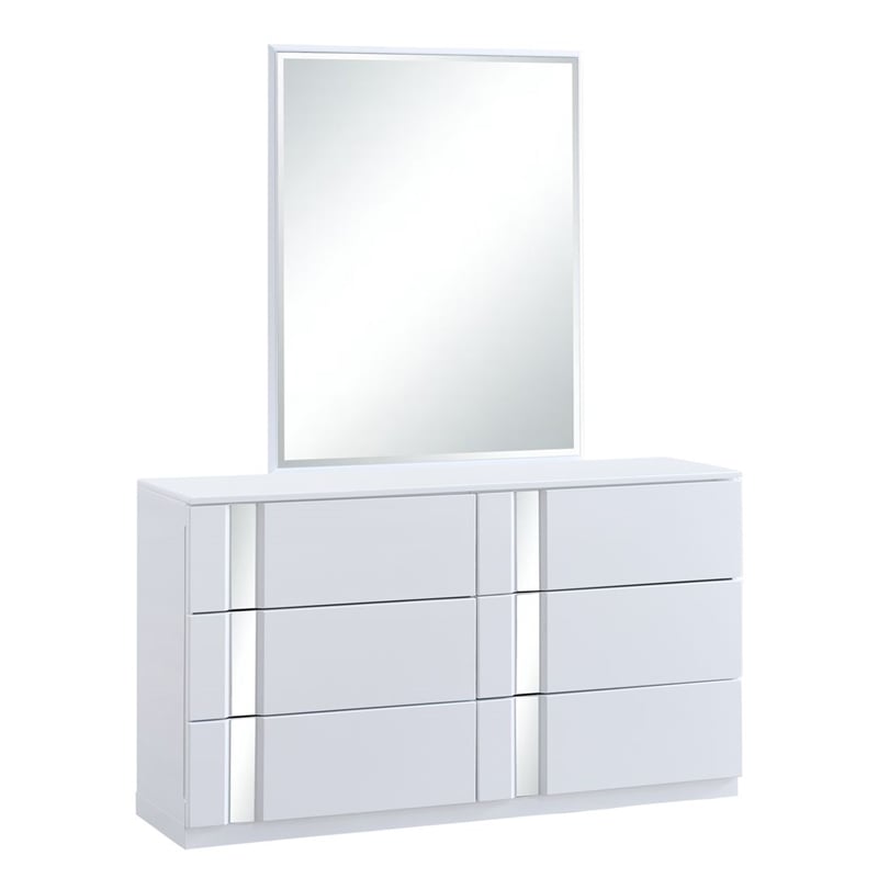 Best Master Furniture Denver 5-Piece Modern Bedroom Set (California King/White)