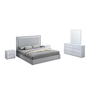 Best Master Furniture Denver 5-Piece Modern Bedroom Set (California King/White)