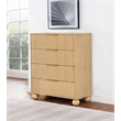 Best Master Furniture Daplen Scandinavian Modern  4-Drawer Chest (Light Oak)