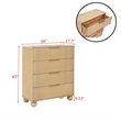 Best Master Furniture Daplen Scandinavian Modern  4-Drawer Chest (Light Oak)