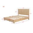 Best Master Furniture Daplen Scandinavian Bed Frame (Eastern King/Light Oak)