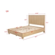 Best Master Furniture Daplen Scandinavian Bed Frame (Queen/Light Oak)