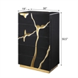 Best Master Furniture Trevello Modern Contemporary 5-Drawer Chest (Black/Gold)
