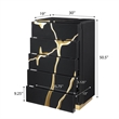 Best Master Furniture Trevello Modern Contemporary 5-Drawer Chest (Black/Gold)