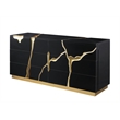 Best Master Furniture Trevello 5-Piece Eastern King Bed Set (Black/Gold)